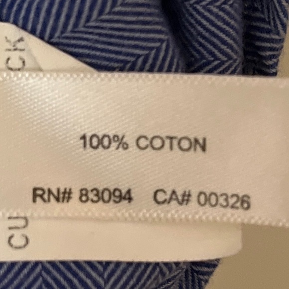 Cutter and Buck 100% Cotton Blue Long Sleeve Button Front Dress Shirt L - Picture 4 of 4